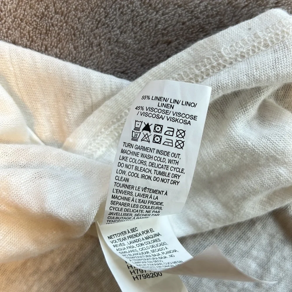 Lucky Brand Linen Blend Short Sleeve Floral Tunic - Picture 10 of 12